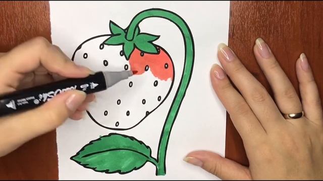 Клубника Strawberry 🍓 coloring book for kids drawing