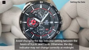 Time and Date setting, Stopwatch reset on Casio Edifice EFR-556.Model -5451.TrendWatchLab