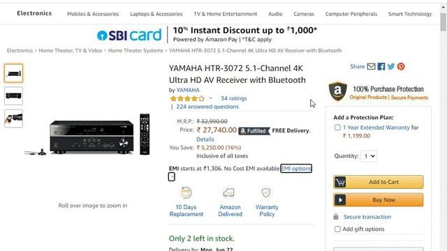 Yamaha HTR-3072 5.1Ch AVR Specs & Details #YamahaHTR-3072 || in telugu || by jitendra || смотреть онлайн