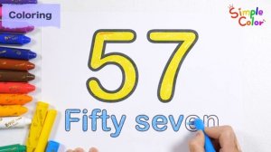 Learning the number 57 while listening to nursery rhymes | Learn how to count with rabbits