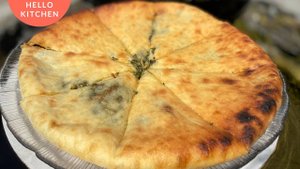 Осетинский Пирог с Сыром и Свекольными Листьями.
