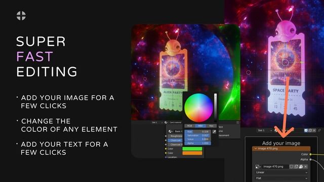 Space 3D ticket Blender template (Eevvee render) смотреть онлайн