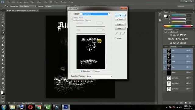 Desain Kaos  Spot Color | Atta Halilintar spot dengan Photoshop