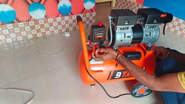 BTALI oil free air compresor unboxing & set up prose's, silent compresor 25L,1Hp motor смотреть онлайн