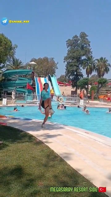 📌 Начнем утро с зарядки в отеле Турции - Megasaray Resort Side 🇹🇷 #туризм #турция #анталия #отдых
