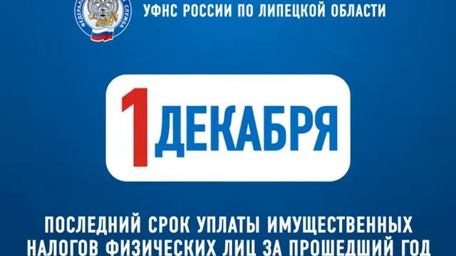 1 декабря последний срок уплаты имущественных налогов