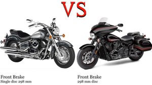Yamaha Drag Star 1100 vs Yamaha V Star 1300 Test specification comparison