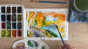 Как нарисовать сентябрь карандашом и акварелью начинающим | Рисунок для детей