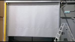 Противопожарные шторы МВА без орошения в паре со скоростными ПВХ-воротами