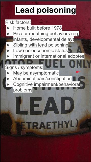Lead poisoning