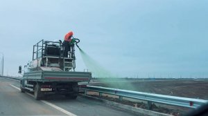 Гидропосев газона на откосах дорог в Волгоградской области - 60 000 кв. в смену