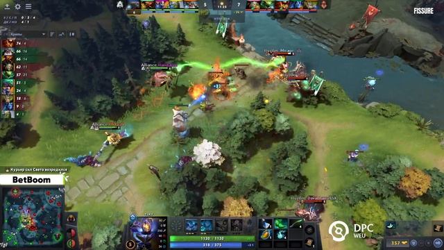 (RU) Alliance  vs D2 Hustlers | map 1 | DPC WEU 2023 Tour 1: Division II | by @zloba & @Maden