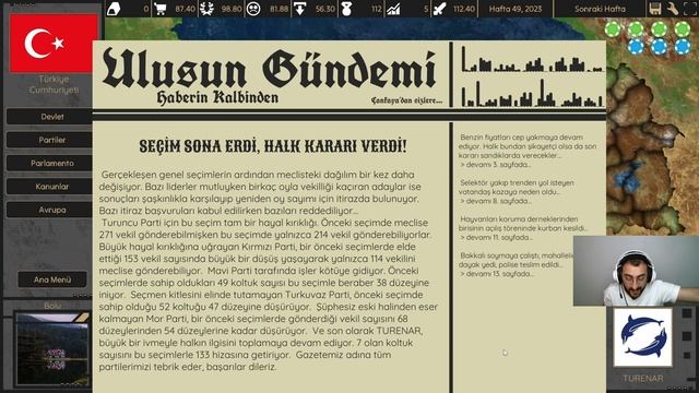 BİZİM İÇİN KÜÇÜK,TÜRKİYE İÇİN BÜYÜK BİR ADIM | TURKISH THRONE |TÜRK YAPIMI SEÇİM OYUNU 2023| 6.BÖLÜ