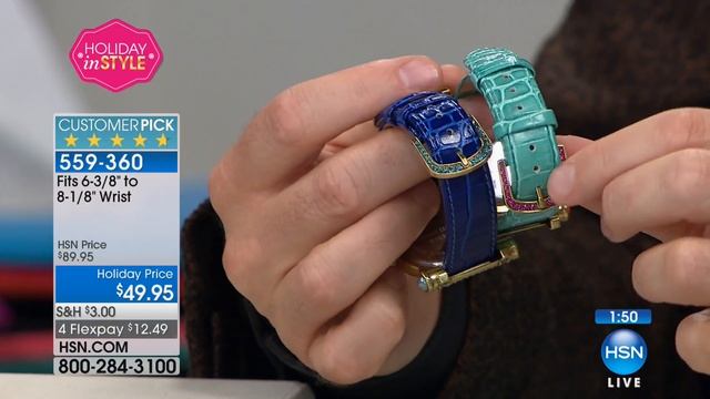 Heidi Daus "Timeless Treasure" Leather Strap Watch смотреть онлайн