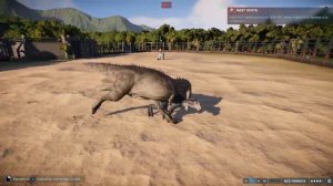 анимации охоты кархарадонтозавра (Jurassic World Evolution 2)