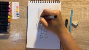 Как нарисовать Кошку Лану карандашом и скетч маркерами | Рисунок для детей, поэтапно и легко