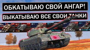 ОБКАТЫВАЮ ВЕСЬ СВОЙ АНГАР! ПОТЕЮ В МАСТЕРОВ! Tanks blitz!