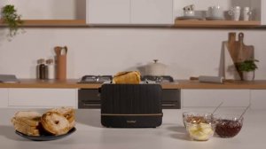 VonShef 2 Slice Black & Copper Toaster