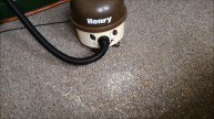 Vintage 1988 Cream & Brown Numatic Henry HVR200 Cylinder Vacuum Cleaner