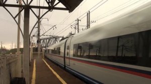 "Сапсан" ЭВС1-09 с приветливой бригадой, о.п. 5 км