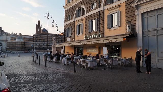 Rome Via del Babuino and Piazza del Popolo 4k смотреть онлайн
