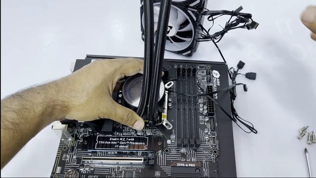Cooler 240MM Cpu liquid Cooler unbox install test смотреть онлайн