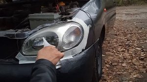 Полировка фар авто синим китайским ацетоном