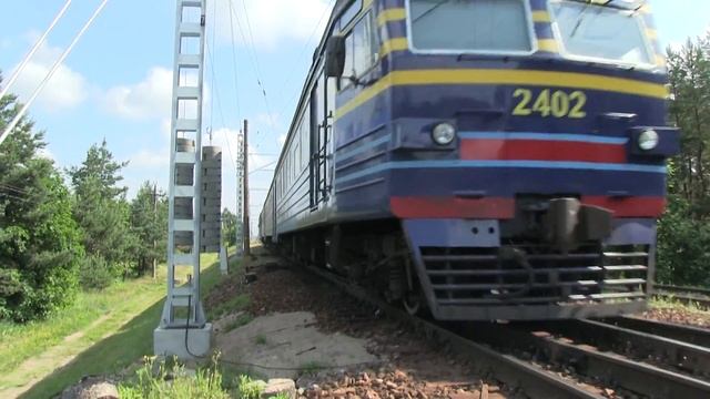 Электропоезд ЭР2-1293/1294 на ст. Пяескюла / ER2-1293/1294 EMU at Pääsküla station, смотреть онлайн