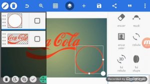 COCA COLA Logo maker/How to design logo coca cola in pixel lab_[Tutoria]HD