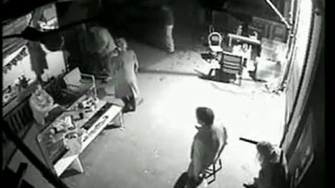 GIRL caught on cctv taking a pee outside pub