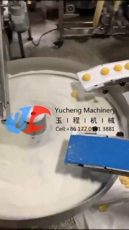 Industrial factory use full automatic mochi ice cream encrusting machine flour coating packing line