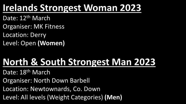 How to find Strongman Competitions in Ireland? Full list of Strongman Comps in 2023 to enter/watch смотреть онлайн