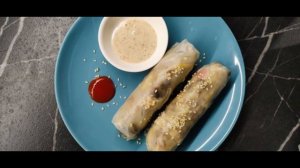 Спринг-роллы с крабовыми палочками и листовым салатом! #вкусняшки#вьетнамскаякухня#закуска#закуски!