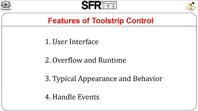 Toolstrip Control by Ms.A.Nandhini, Assistant Professor of Computer Science(SF)