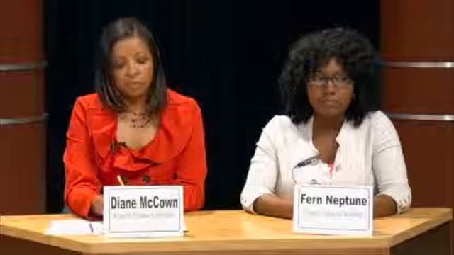 2012 Candidate Forum - Diane McCown and Fern Neptune