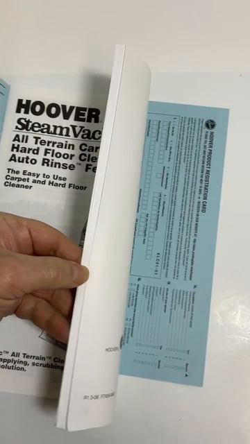 Hoover Steam Vac All Terrain Carpet Hard Floor Cleaner OEM 2006 Manual