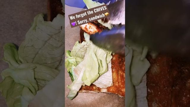 Quick toastd bbq chicken ciabatta w/veggie works💜! How do u fancy ur quicky?!#shorts #foodie #love смотреть онлайн