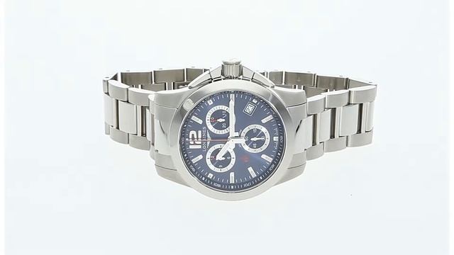 Longines Conquest Chrono 1/100 L3.700.4.96.6 - Zegarek / Watch 360 смотреть онлайн