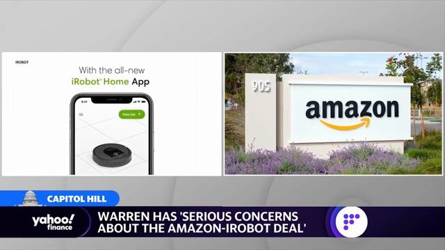 Senator Elizabeth Warren (D-Mass) reportedly has concerns with the Amazon-iRobot deal смотреть онлайн
