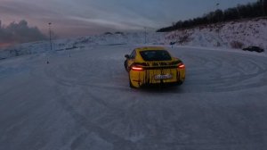 Дрифт зима GT-driving на Porsche 718