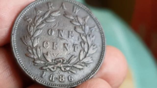 1886 Sarawak One Cent Dollar Coin (demonetized 1953). Most popular denomination of Sarawak Dollars. смотреть онлайн