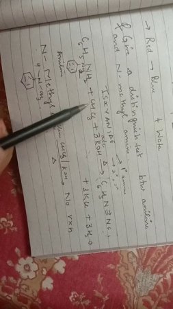 distinguishing test between aniline and n methyl amine