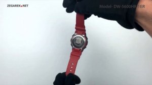 Casio G-SHOCK Original DW-5600HR-1ER BLACK AND RED HERITAGE - Zegarek.net