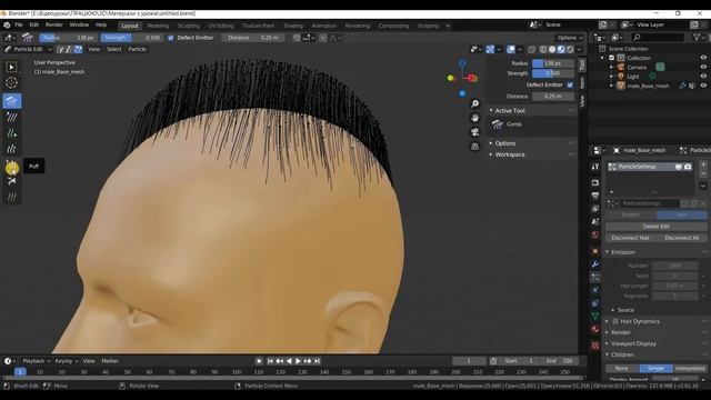 BLENDER. Урок 21. Робимо волосся. смотреть онлайн
