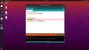 Arduino Error : Was Not Declared in This Scope