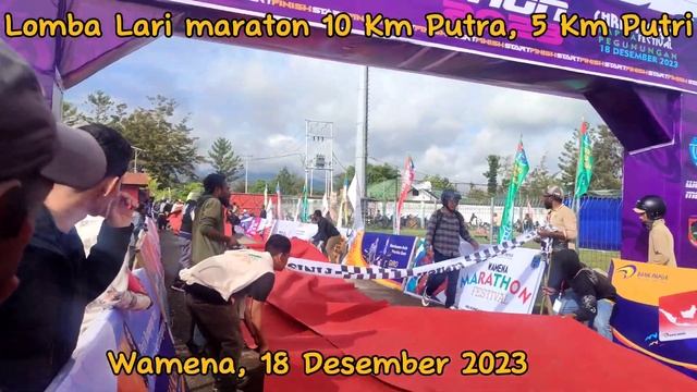 Lomba Lari Maraton 10 KM dalam waktu 33 menit  Christmas Festival Wamena Papua Pegunungan