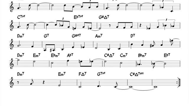 Tones For Joan s Bones Chick Corea Backing track score for Eb alto instruments_270p_360p