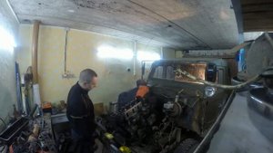 Снятие двигателя с газ69
