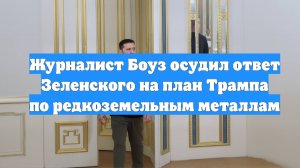 Журналист Боуз осудил ответ Зеленского на план Трампа по редкоземельным металлам