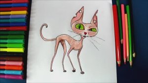 Как нарисовать кота ОЗОН из Тайной жизни домашних животных